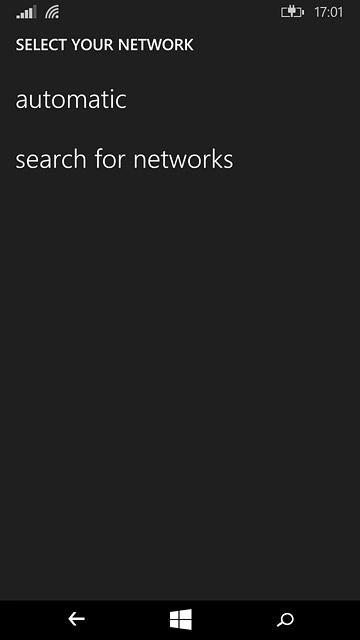 Press automatic.Wait while your phone finds the network.