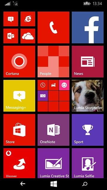 Press the message icon.