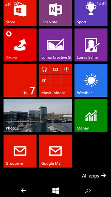 Press the required email account.