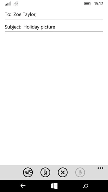 Press the text input field and write the required text.