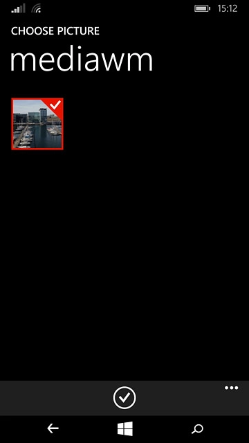 Press the confirm icon.