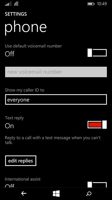 Press the home icon to return to the home screen.
