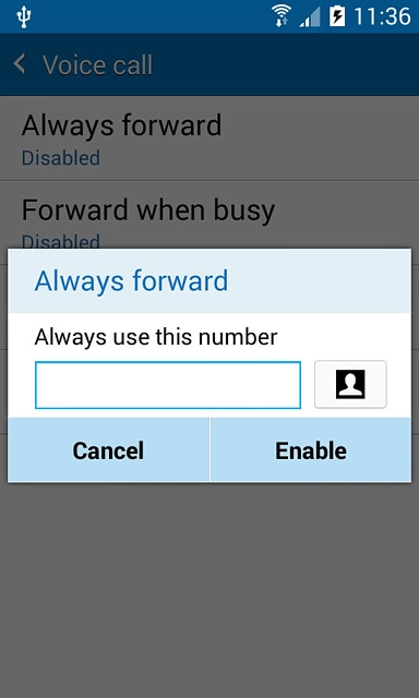 Key in +61414121121 and press Enable.