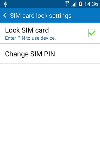 Press Lock SIM card to turn the function on or off.