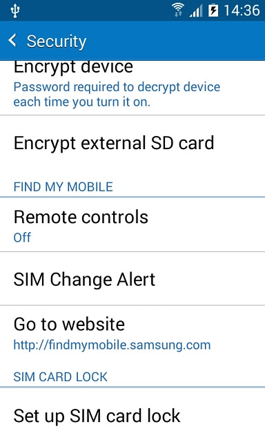 Press Set up SIM card lock.