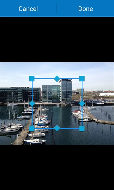 Drag the frame to the required position to select the required detail.