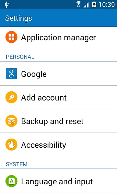Press Language and input.
