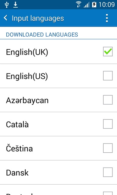 Press the required language to add it.