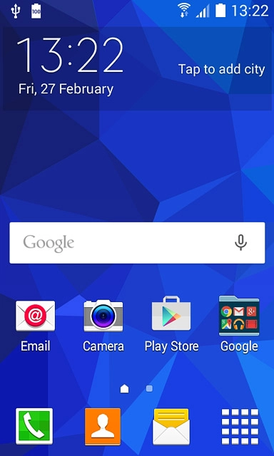 Press the menu icon.