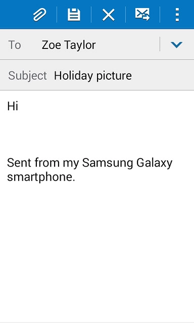 Press the attachment icon.