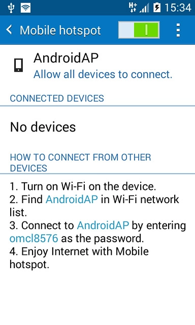 Press the indicator next to 