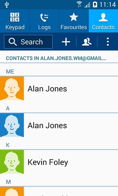 Press the menu icon.