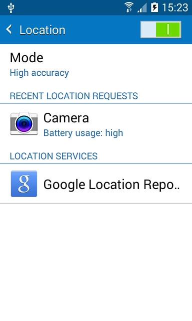 Press the indicator next to 