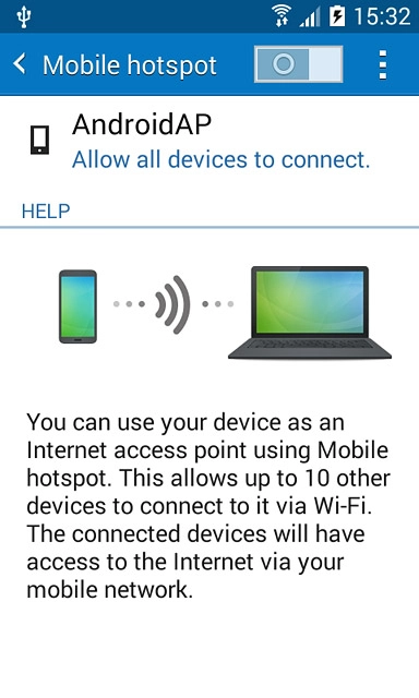 Press the menu icon.
