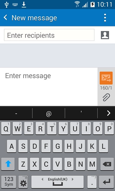 Slide your finger right or left on space to select the required language.