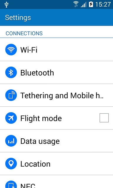 Press Tethering and Mobile hotspot.