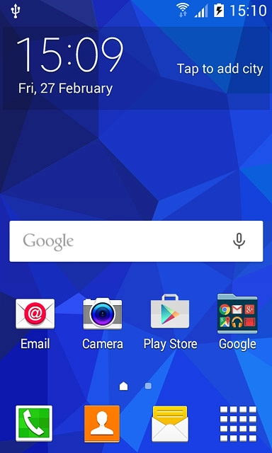 Press the menu icon.