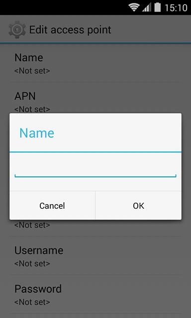 Key in Vodafone MMS and press OK.