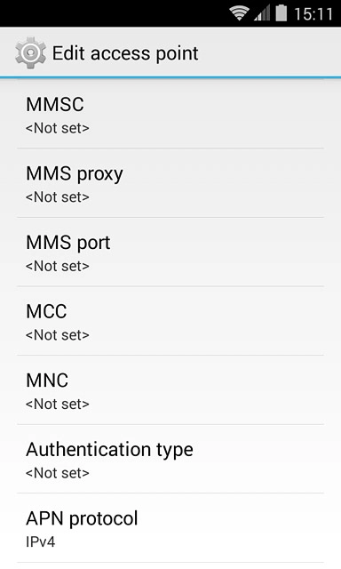Press Authentication type.