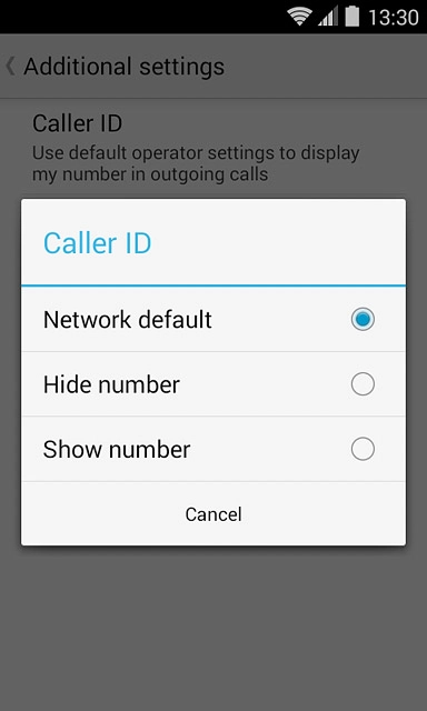 Press Hide number or Show number.