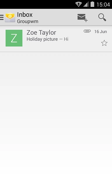 Press the new email message icon.