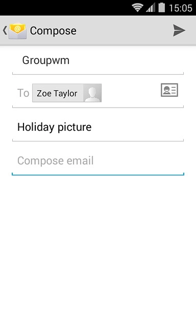 Press Compose email and write the required text.