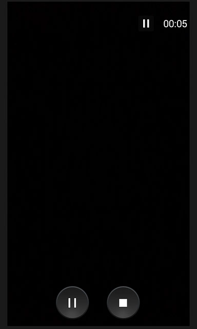 Press the stop icon to stop recording.The video clip is automatically saved.