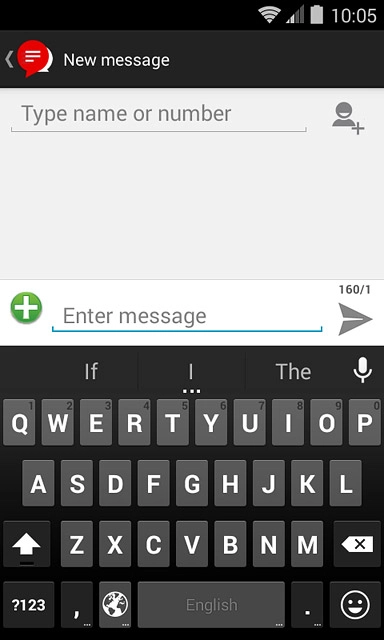 The following steps require that you're writing text and that the keypad is visible.