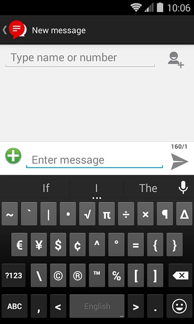Press ABC to return to text input.