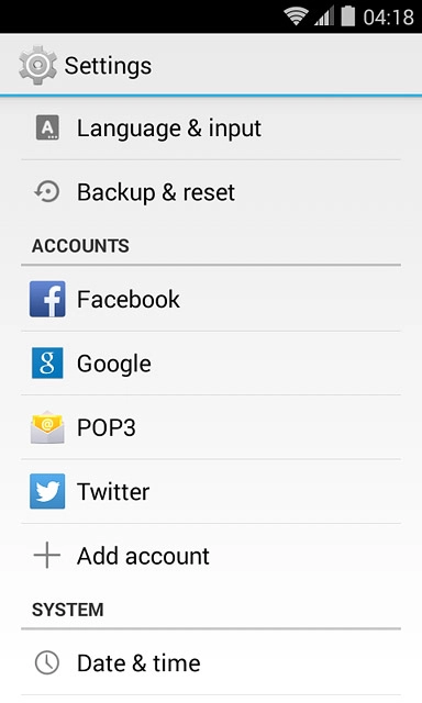 Press Language & input.