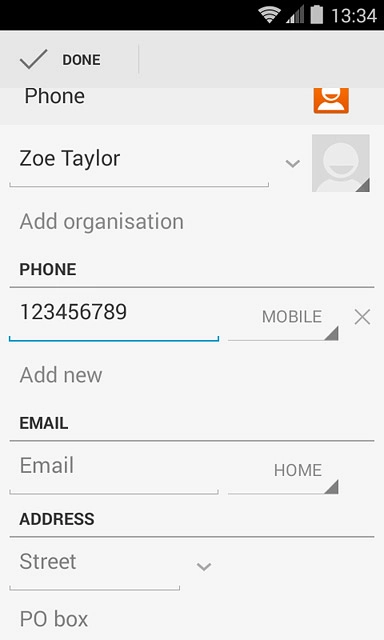 Press the drop down list next to the phone number.