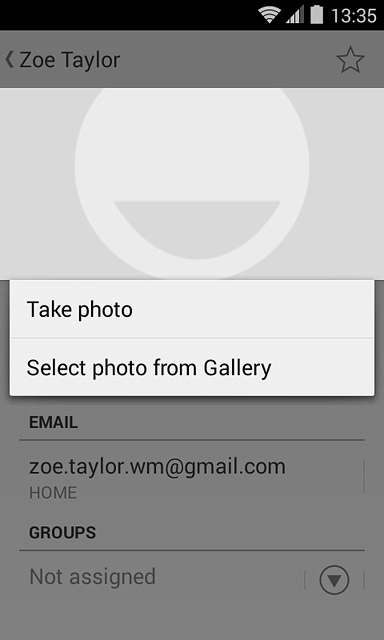 To take a new picture:Press Take photo.