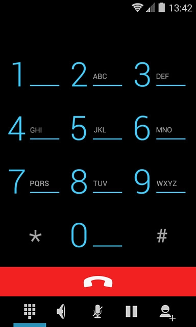 Press the end call icon to end the call.