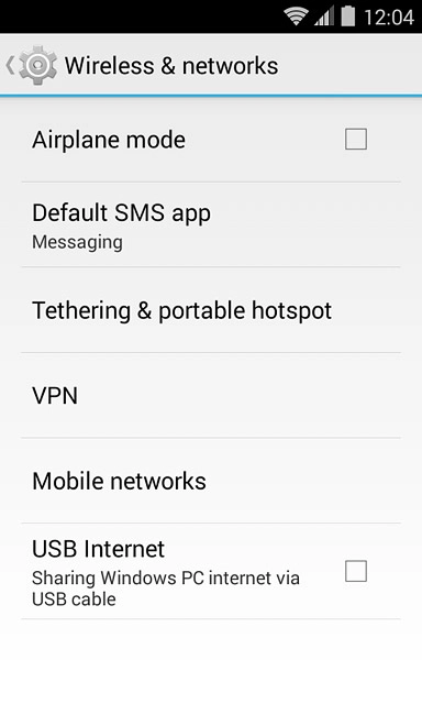 Press Mobile networks.
