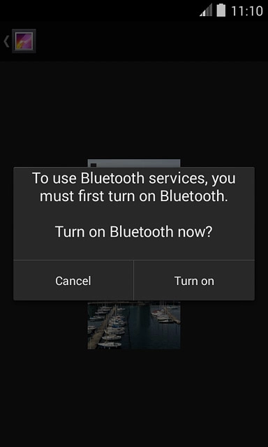 If Bluetooth is turned off:Press Turn on to turn on Bluetooth.