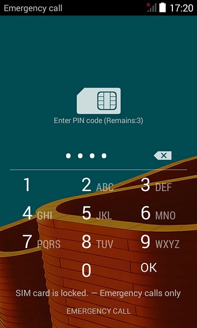 Key in your PIN and press OK.If your phone rejects the SIM:Contact your distributor or service provider where you bought your phone.