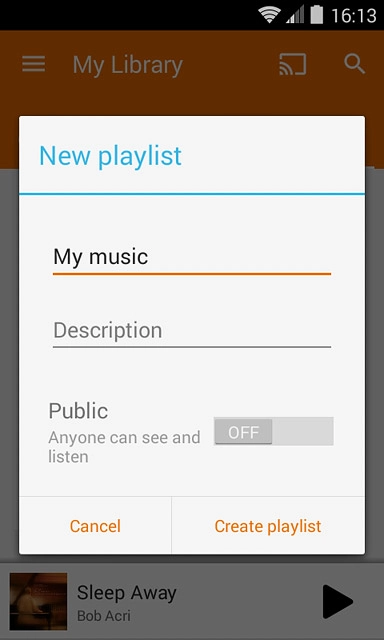 Press Create playlist.