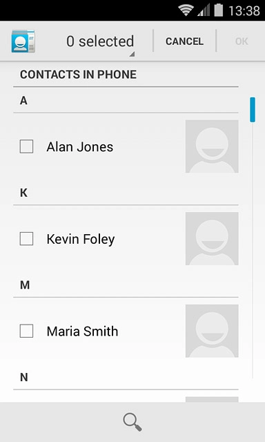 Press the field above 