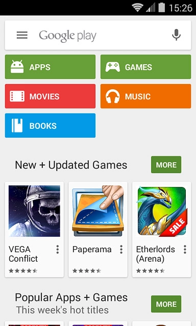 To search by name:Press Google play.