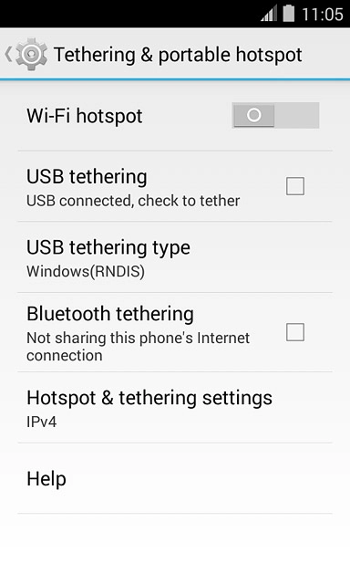 Press Wi-Fi hotspot.