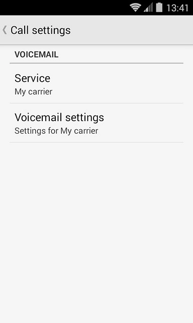 Press Voicemail settings.