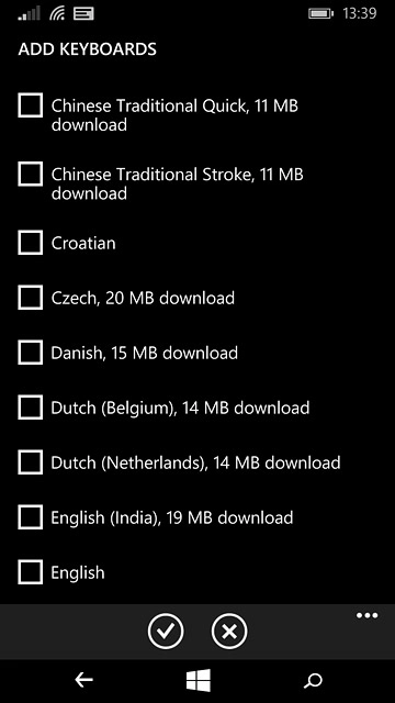 Press the required language to add it.
