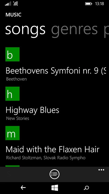 Go to the required audio file.Press the required audio file.