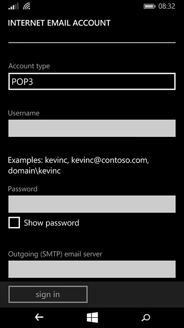 Press the field below 