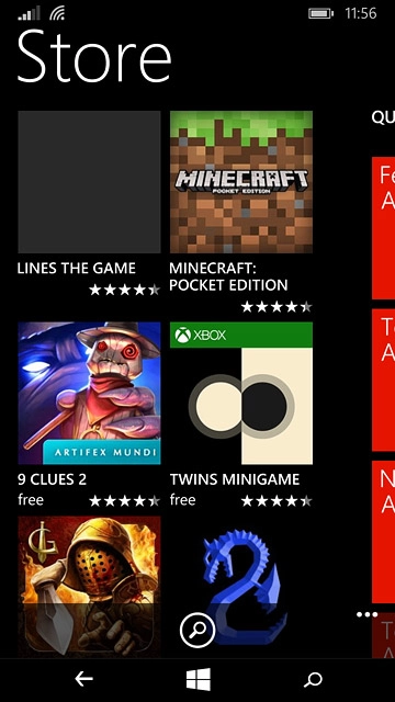 To search by name:Press the search icon.