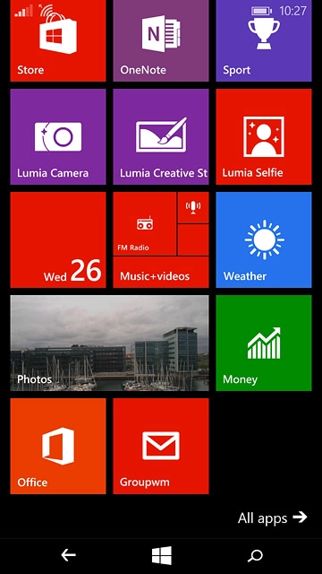 Press the required email account.