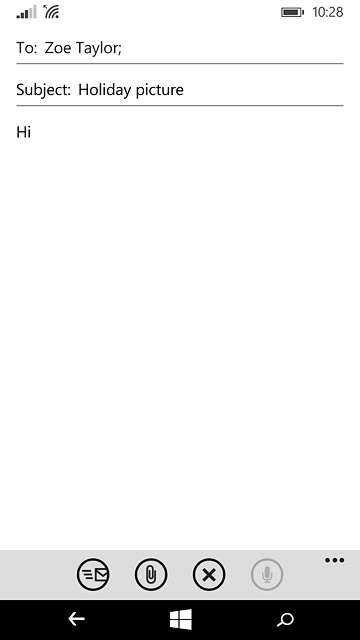 Press the attachment icon.Go to the required folder.