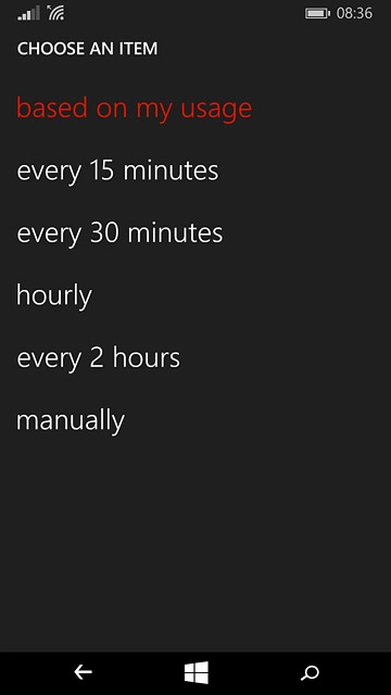 Press the required interval or manually.