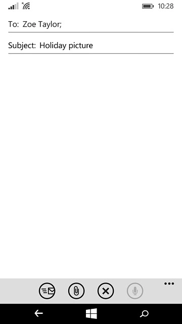 Press the text input field and write the required text.