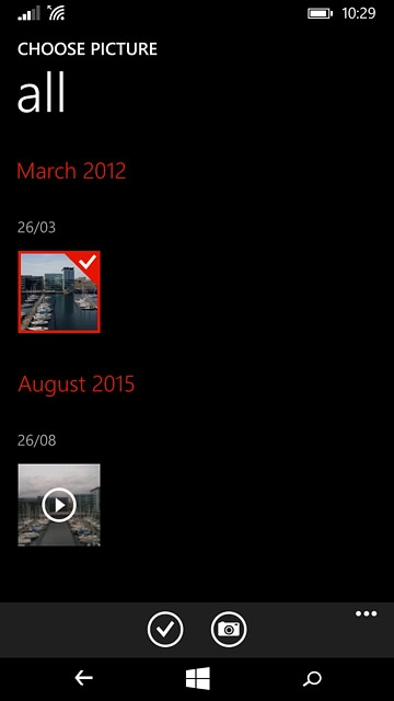 Press the confirm icon.